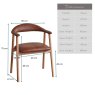 Clearance Albi Dining Chair - Retro Brandy / Oiled Oak Legs (Set of 2)