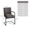 Clearance Adele Pocket Sprung Dining Chair - Anthracite (Set of 2)