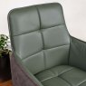 Woods Arno Green Real Leather Dining Chair (Set of 2)