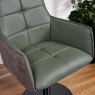 Woods Arno Green Real Leather Dining Chair (Set of 2)