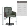 Woods Arno Green Real Leather Dining Chair (Set of 2)
