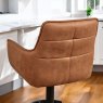 Woods Arno Cognac Real Leather Bar Stool (Set of 2)
