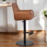 Woods Arno Cognac Real Leather Bar Stool (Set of 2)