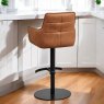 Woods Arno Cognac Real Leather Bar Stool (Set of 2)