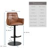 Woods Arno Cognac Real Leather Bar Stool (Set of 2)