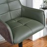 Woods Arno Green Real Leather Bar Stool (Set of 2)