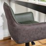 Woods Arno Green Real Leather Bar Stool (Set of 2)