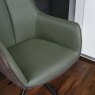 Woods Savonna Green Real Leather Dining Chair (Set of 2)