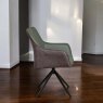 Woods Savonna Green Real Leather Dining Chair (Set of 2)