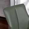 Woods Savonna Green Real Leather Dining Chair (Set of 2)