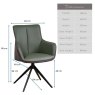 Woods Savonna Green Real Leather Dining Chair (Set of 2)