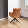 Woods Savonna Cognac Real Leather Dining Chair (Set of 2)