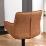 Woods Savonna Cognac Real Leather Bar Stool (Set of 2)