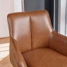Woods Savonna Cognac Real Leather Bar Stool (Set of 2)