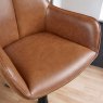 Woods Savonna Cognac Real Leather Bar Stool (Set of 2)