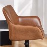 Woods Savonna Cognac Real Leather Bar Stool (Set of 2)