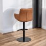 Woods Savonna Cognac Real Leather Bar Stool (Set of 2)