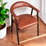 Clearance Albi Dining Chair - Retro Brandy / Dark Oak Legs (Set of 2)