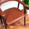 Clearance Albi Dining Chair - Retro Brandy / Dark Oak Legs (Set of 2)