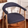 Clearance Albi Dining Chair - Dark Blue / Oiled Oak Legs (Set of 2)