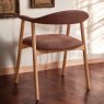 Clearance Albi Dining Chair - Copper / Oiled Oak Legs (Set of 2)