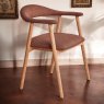 Clearance Albi Dining Chair - Copper / Oiled Oak Legs (Set of 2)