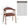 Clearance Albi Dining Chair - Copper / Oiled Oak Legs (Set of 2)