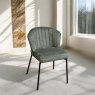 Woods Tristan Petrol Fabric Dining Chair (Set of 2)