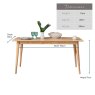 Woods Milan 160cm Dining Table