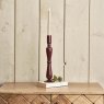 Royal Glass Candle Stick in Cherry - Large