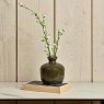 Woods Round Glass Vase in Green Gold - Small