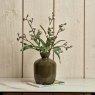 Woods Round Glass Vase in Green Gold - Large