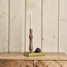 Woods Royal Glass Candle Stick in Misty Rose - Small