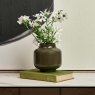 Woods Glass Base Vase in Green Gold - Small