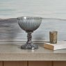 Woods Glass U-Style Fruit Bowl with Base in Luster Grey