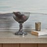 Woods Glass U-Style Fruit Bowl with Base in Luster Grey