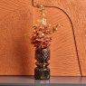 Woods Cut Glass Vase with Diamonds and Lines Design in Luster Grey - Small