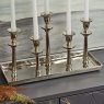 Woods Candle Holder Tray with Five Candle Holders in Nickel