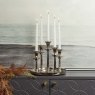 Woods Round Candle Holder Tray with Five Candle Holders in Nickel