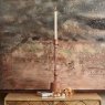 Woods Metal U Roof Candle Stick in Matt Peach - Large