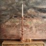 Woods Metal Taper Trio Candle Stick in Matt Peach - Small