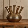 Aluminium Dome Vase in Antique Brass Finish - Medium