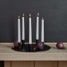Woods Magentic Metal Candle Holder Tray w/5 holders in Matt Black