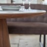 Woods Sutton 120cm Round Dining Table - Walnut with Frampton Corner Bench in Anthracite RHF