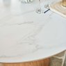 Woods Sutton 120cm Round Dining Table - Ash with 4x Albi Chairs in Beige with Oiled Legs