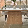 Woods Sutton 160cm Dining Table - Ash with Frampton Corner Bench in White LHF