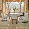 Woods Sutton 160cm Dining Table - Ash with Frampton Corner Bench LHF & 2x Frampton Chairs in White