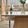 Woods Sutton 160cm Dining Table - Ash with Frampton Corner Bench LHF & Flat Bench in White