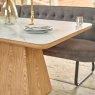 Woods Sutton 160cm Dining Table - Ash with Frampton Corner Bench RHF & Flat Bench in Anthracite