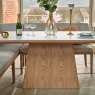 Woods Sutton 160cm Dining Table - Ash with Hampton Corner Bench in Grey RHF